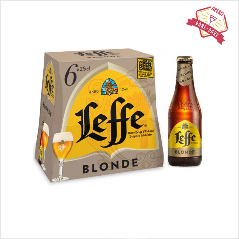 Bière blonde Leffe pack 6 – 25cl - Vins Rouges Harmonieux pour Chaque Occasion