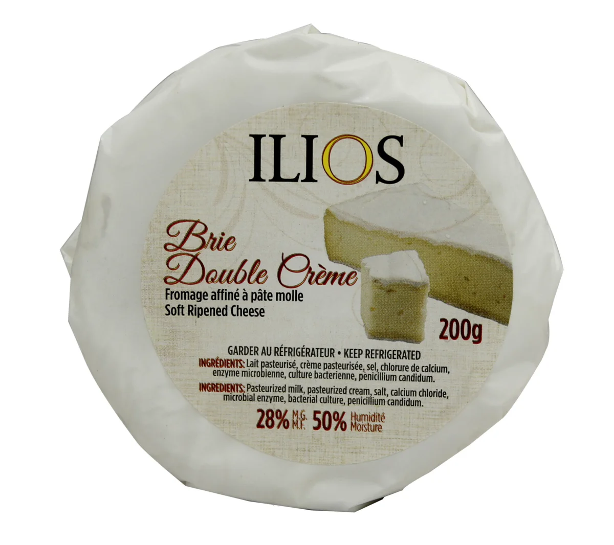 Fromage Brie double crème Ilios 200 G - Vins Rouges Harmonieux pour Chaque Occasion