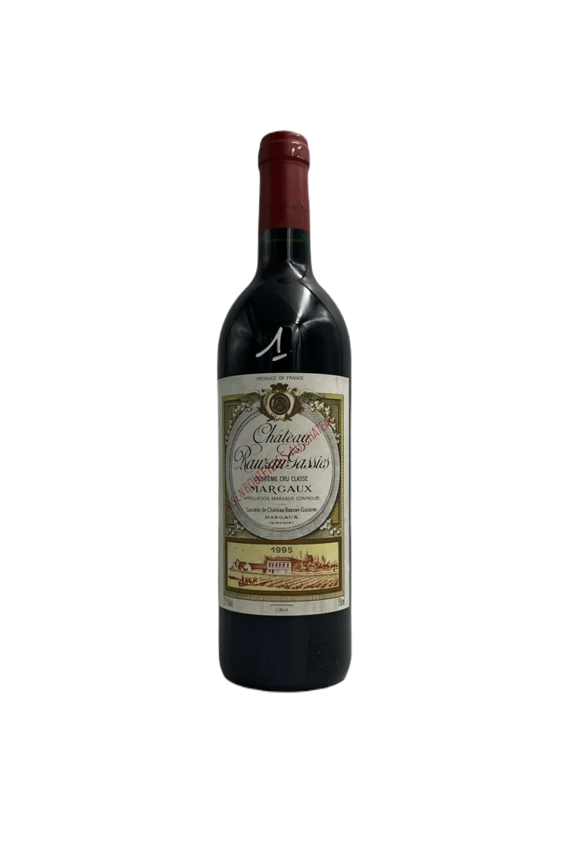 Chateau Rauzan Gassies Rouge 1995 (Margaux – Bordeaux) - Vins Rouges Harmonieux pour Chaque Occasion Château Margaux