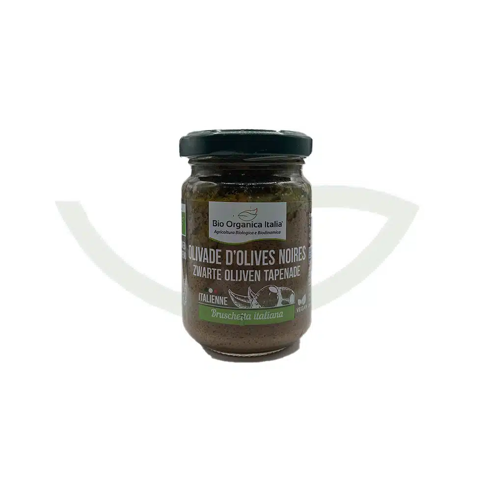 Tapenade d’olive à l’italienne – 140g – Bio Organica - ​Boulangerie-Pâtisserie | Pain au Levain & Viennoiseries​ Tapenade d'olives noires - La Pastisserie