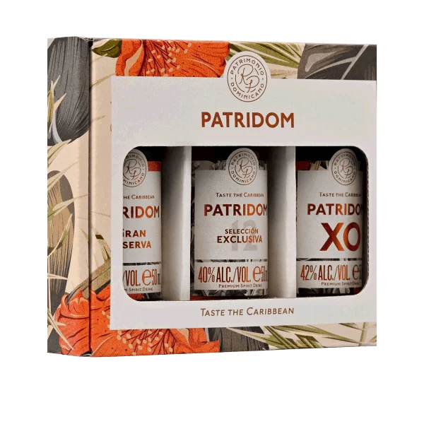 COFFRET DE RHUMS PATRIDOM 3x5cl - Vins Rouges Harmonieux pour Chaque Occasion Patridom Giftbox 3 x 5 cl 40,7° - Rhum Attitude