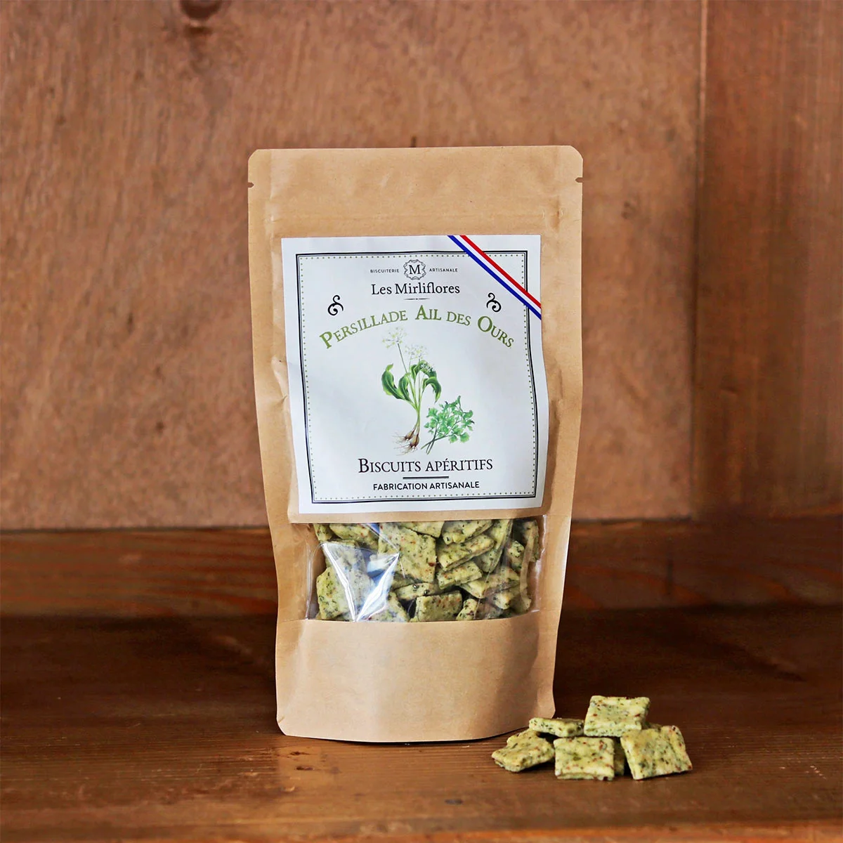 Biscuits apéritifs Persillade Ail des ours Mirliflores - Vins Rouges Harmonieux pour Chaque Occasion - {'count': 1, 'name': 'beaujolaisnouveau'}