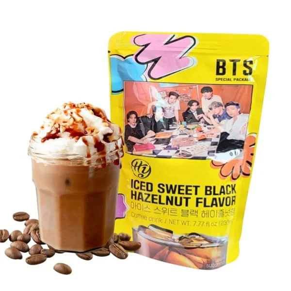 HY – Iced Sweet Black Hazelnut Coffee x BTS – 230ml - Saldi Straordinari – Offerte Speciali Disponibili Adesso