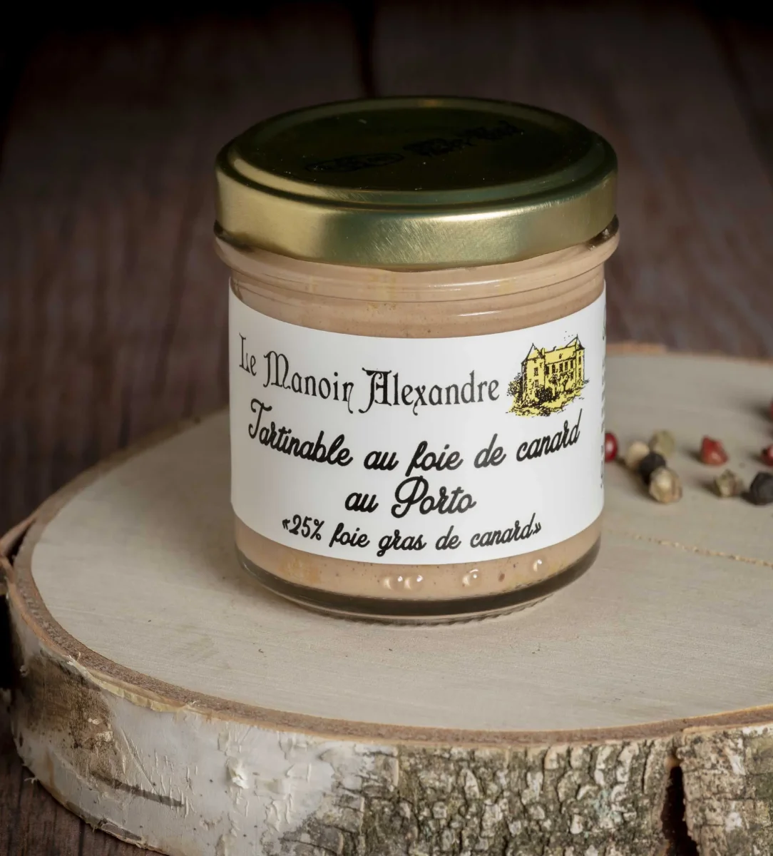 Tartinable foie gras de canard (25%) au Porto - Vins Rouges Harmonieux pour Chaque Occasion argent