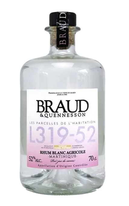 Braud & Quennesson Rhum blanc AOC – FOND POTERIE 52° Saline - Vins Rouges Harmonieux pour Chaque Occasion